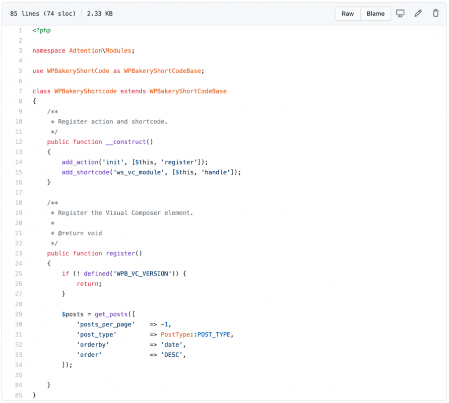backend udvikling kode eksempel