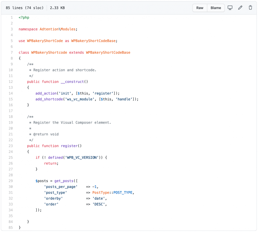 backend udvikling kode eksempel