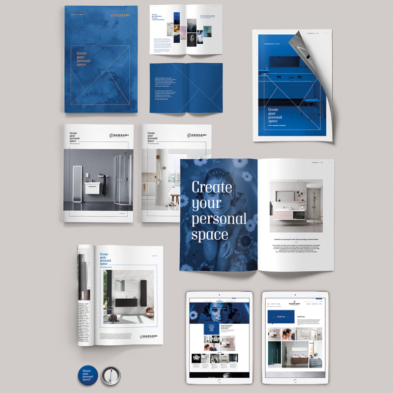 Dansani mockup af design materiale