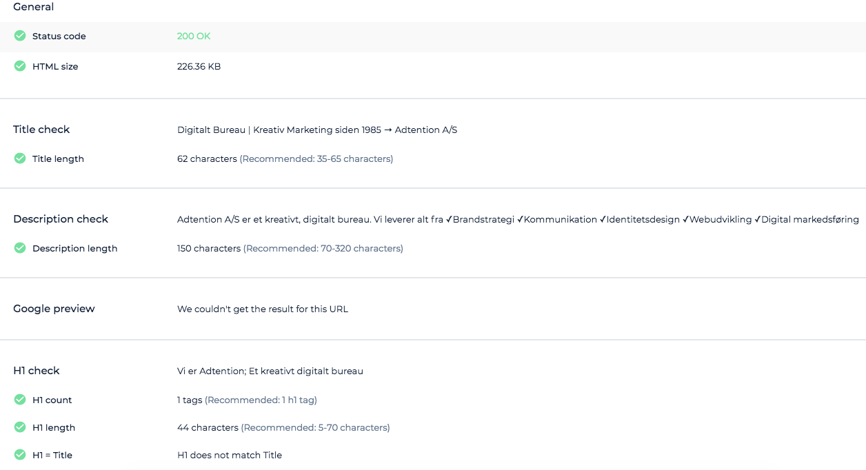 Optimerings muligheder med SEO liste