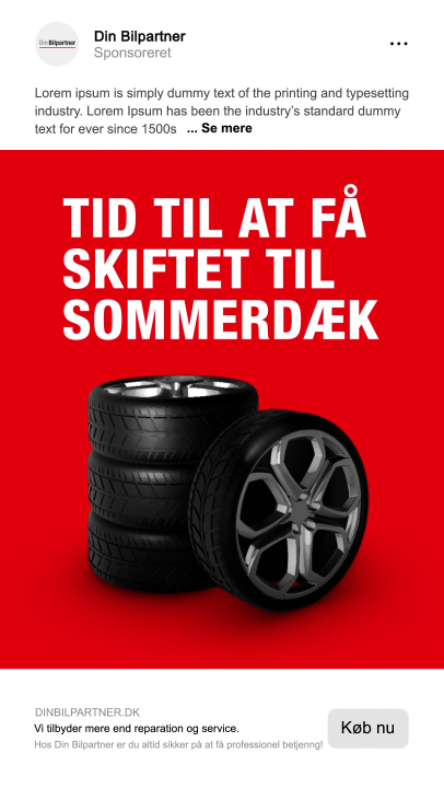 Din bilpartner annoncering facebook eksempel