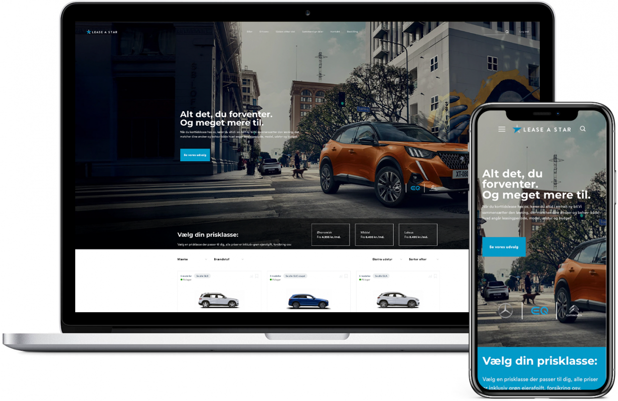 Lease a star eksempel på hjemmeside