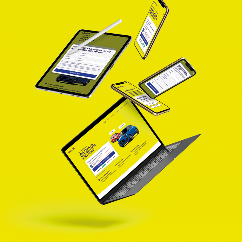 Solgt.com hjemmeside på flere enheder