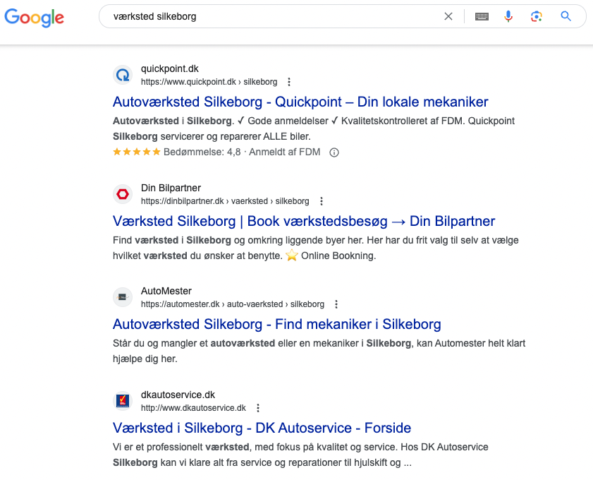 Lokal søgemaskineoptimering i Silkeborg med værksteder