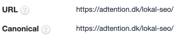 Selvrefererende Canonical Tag